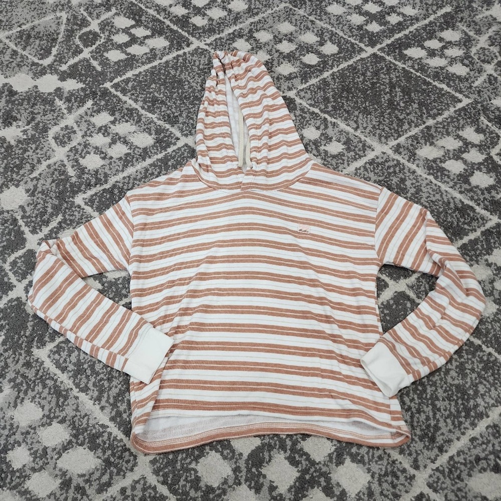 Billabong women's size small striped crop pullover hoodie